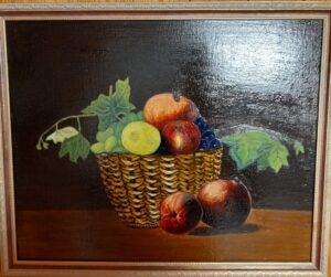 Картина "Натюрморт", хост, масло, 40х50, 2023
