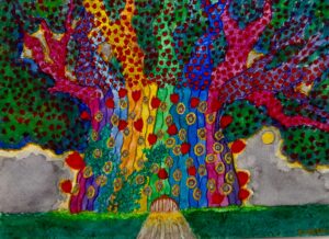 Волшебная магнолия, 14*21, бумага, акварель, 2012